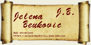 Jelena Beuković vizit kartica